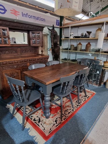 Oak top painted dining - oak, &
