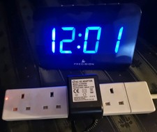 Precision Very Large Led Clock With Alarm, atomic time with power supply.13x19cm