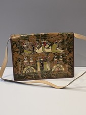 Egyptian Real Leather Women Bag with Gold Embossed Design