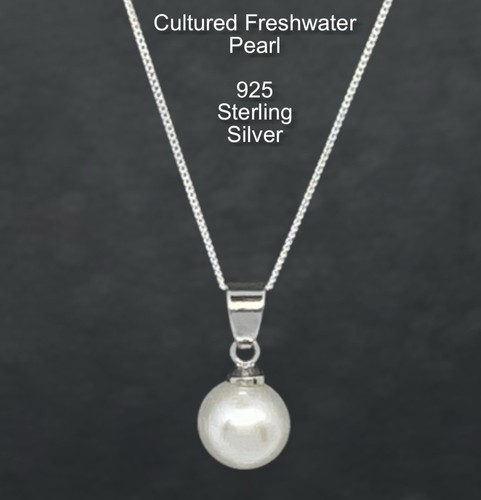 Pearl pendant sterling silver - pearl,