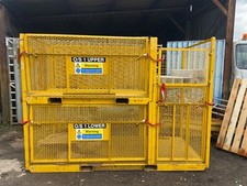 Large Bache Pallets Forklift lifting cage stillage 4 sections storage transport