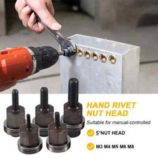 5Pcs Hand Rivet Nut Gun Head