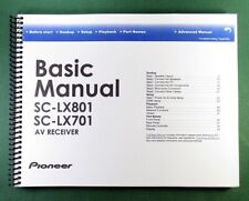 Pioneer SC-LX701 Basic & Advanced Manual: 117 Pages & Protective Covers