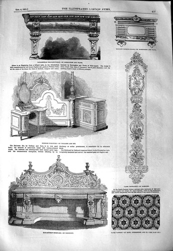 Original old antique print - antique,