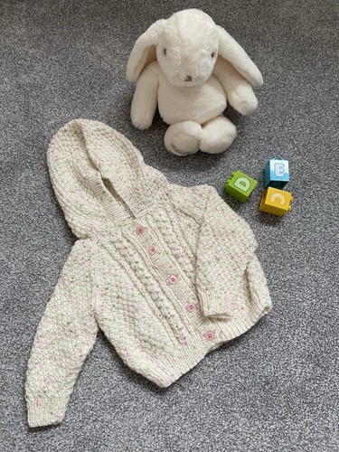Hand knitted cream - knitted, cream/multi