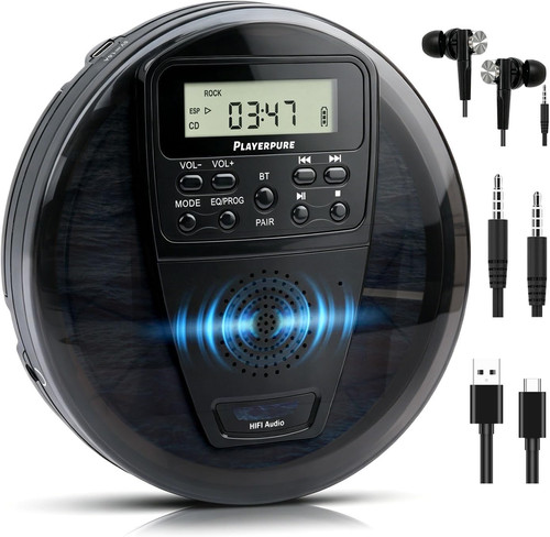 Portable player with - portable, cd