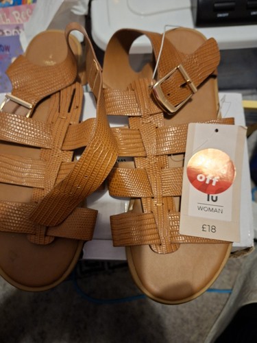 Brown open sandles - sandles, 7