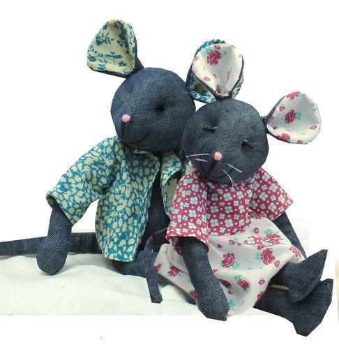Raggedy mouse sewing pattern - raggedy,