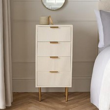 Ribbed Bedside Table Modern