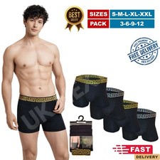 12 PACK 3,6 BLACK MENS BOXER