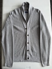 Gant Men’s Shawl Collar Chunky Cardigan Honeycomb Knit Grey XL Thick Winter Warm