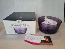 Large Dartington Crystal Glass Laurence Llewelyn-Bowen Amethyst Fruit Bowl