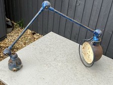 Vintage Jielde  Anglepoise Machinist Wall Lamp Spares Or Repair Blue