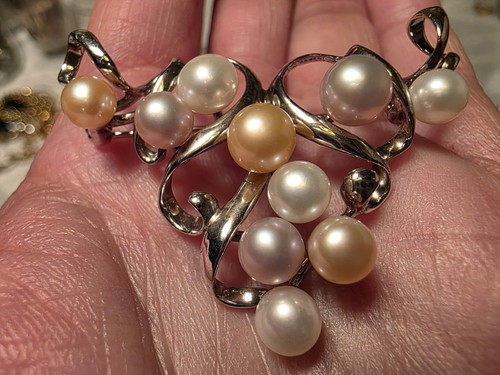 Mother pearls solid silver - mother,