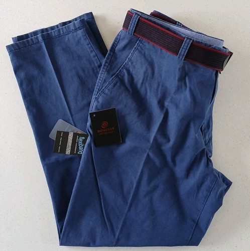Douglas blue trousers stretch - douglas, trousers.
