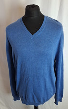 Marks and Spencer V Neck Heather Blue Men's Jumper UK Size XL FS L2665