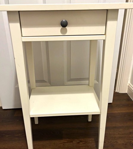 Ikea white wooden bedside - ikea,