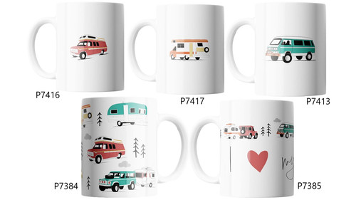 Campervan ceramic mug - ceramic,
