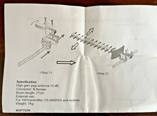 4ghz yagi antenna 13db with - yagi,