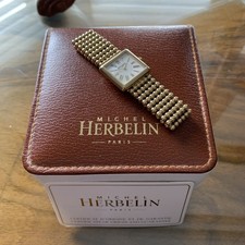 MICHEL HERBELIN Ladies Watch (Perles Strap) inc Box & Spare Links *WORKING (10D)