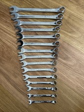 S-K SK Tools USA 15 Pc SuperKrome Metric 12 Pt Combination Wrench Set 7mm-22mm