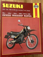 Suzuki 100, 125, 185 & 250 Air Cooled Trail Bikes Haynes Workshop Manual.