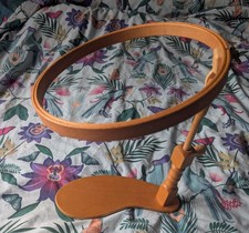 Embroidery Stand With Hoop Adjustable Wooden 10inch Hoop