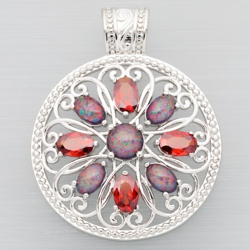 Round 4x6 simulated garnet - round,