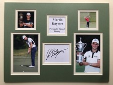 Golf Martin Kaymer Signed 16" X 12" Double Mounted Display