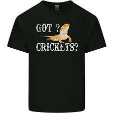 Bearded Dragon Got Crickets Lizard Reptile Kids T-Shirt Childrens