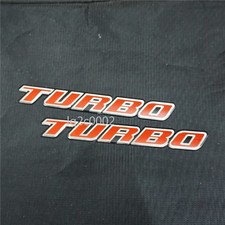2x Glossy 3D TURBO Red Acrylic Sticker Emblem Decal Badge Vehicle Diesel 4x4 SUV