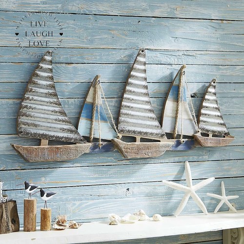 Large painted wood and - wood, metal