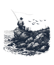 Wall decal sticker fishing