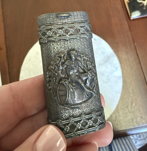 Antique silver match case - antique,
