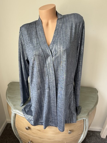 Blue silver metallic open - silver,