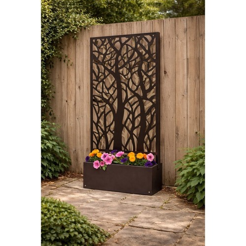 Metal garden planter trellis - planter,