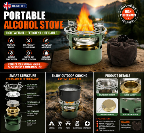 Alcohol stove camping - alcohol,