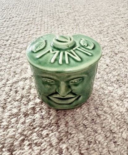 Vintage unique pottery green - pottery,