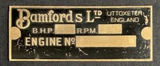 BAMFORDS UTTOXETER STATIONARY ENGINE SUPPLIERS NAME PLATE EMBLEM BADGE INSIGNIA