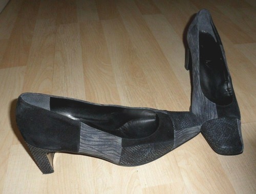 Ladies esino black suede grey - ladies, suede,grey