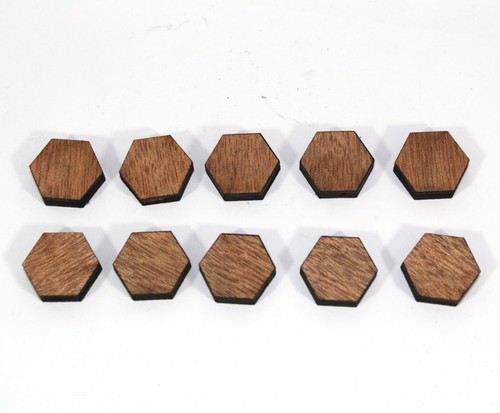 Wooden laser cut hexagon - wooden,