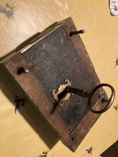 VICTORIAN LARGE DOOR LOCK with ORIGINAL KEY working. brass/steel