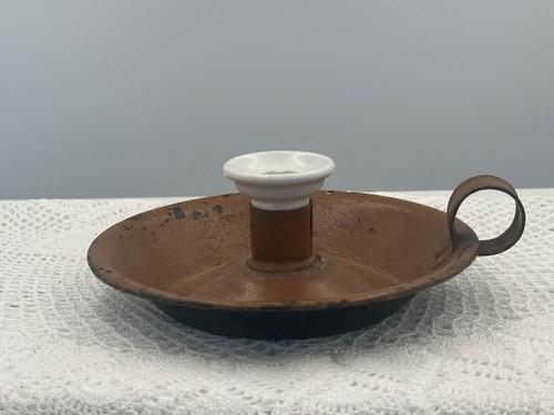 Enamel candle holder with - enamel,