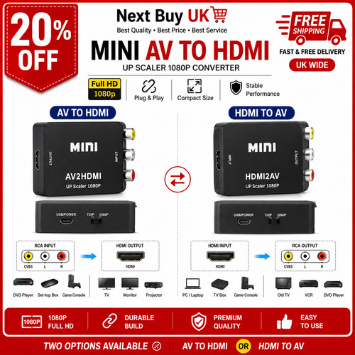 Hdmi 1080p rca - av,