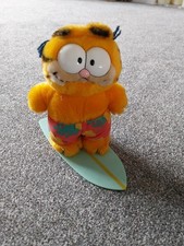 Garfield Wave Rider  Surfing Cat Cartoon Doll Vintage Dakin 1981 Plush Toy