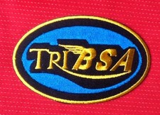 TRIBSA BSA BANTAM CAFE RACER VINTAGE BIKE BIKER  BADGE IRON SEW ON PATCH