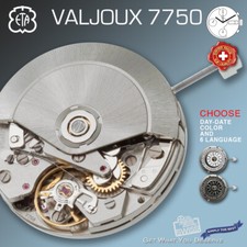 MOVEMENT ETA VALJOUX 7750, AUTOMATIC, ELABORE, SUNBRUSHED ROTOR