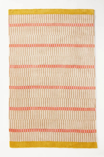 Geometric striped rug - geometric,