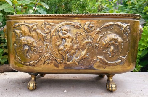 Large vintage brass - brass, planter