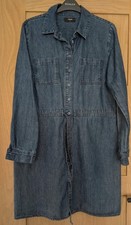 Matalan Denim Long Sleeve Dress Size 12 New